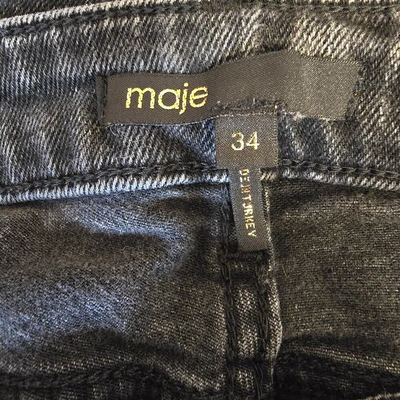 Maje Slim Straight Cut Ripped Jeans - Picture 5 of 10